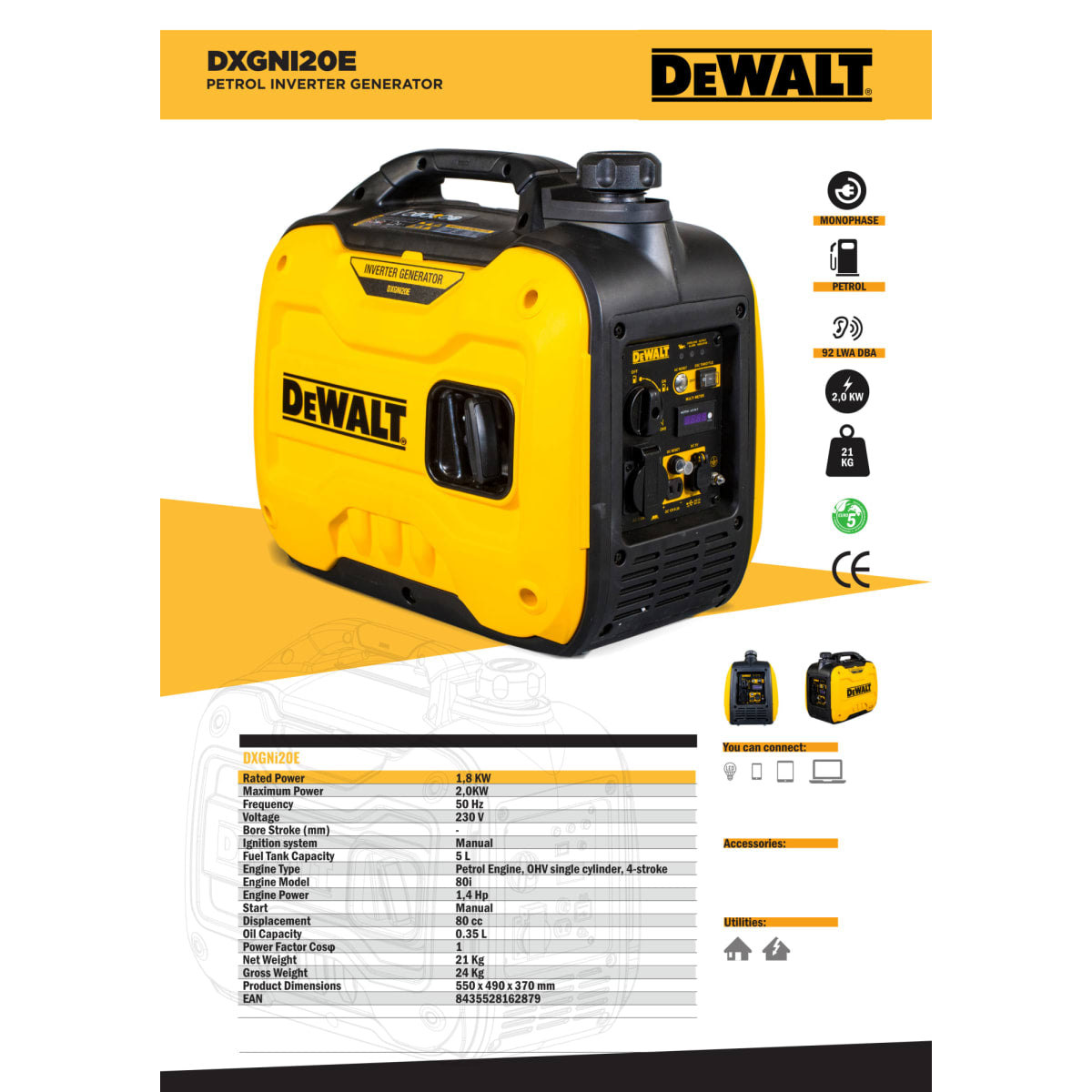 DeWalt DXGNi20E aggregaatti [103713129]