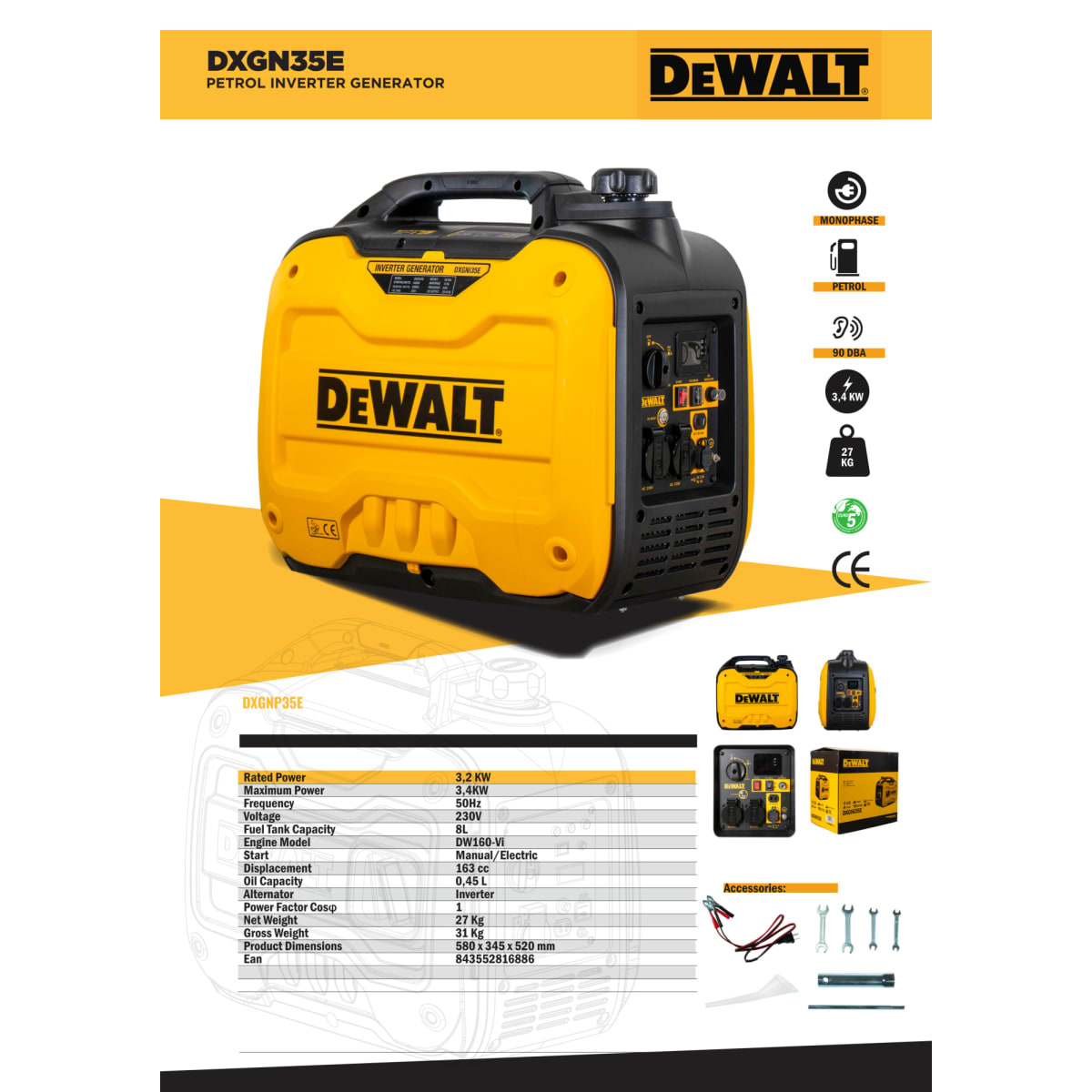 DeWalt DXGNi35E aggregaatti [103713131]