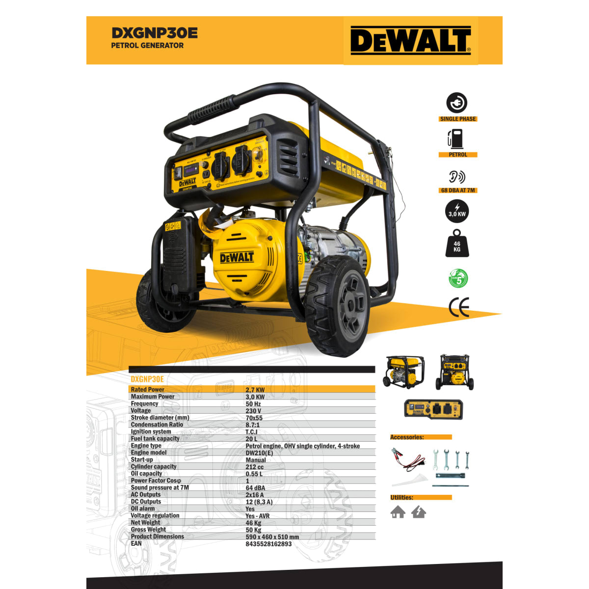 DeWalt DXGNP30E aggregaatti [103713133]