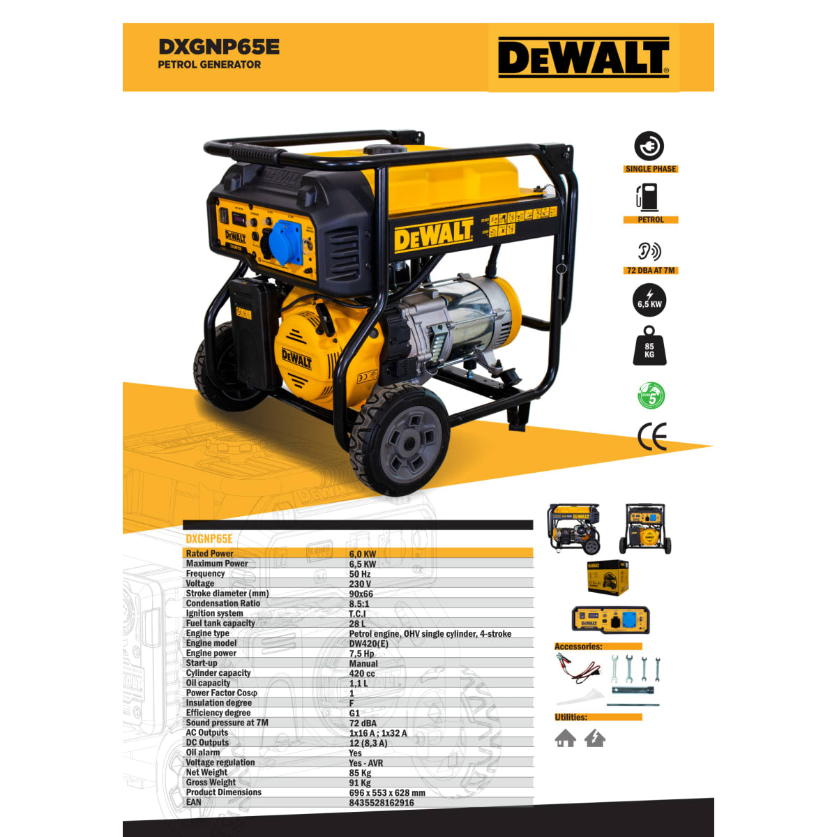 DeWalt DXGNP65E aggregaatti [103713137]