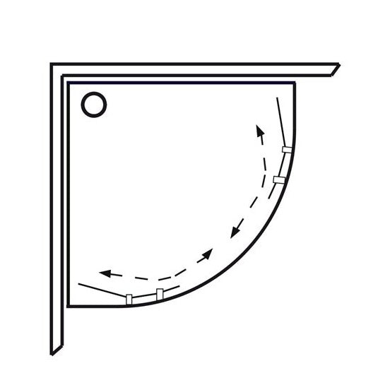 Suihkukaappi Hafa Polaris Round 79 oikea [1450020] |