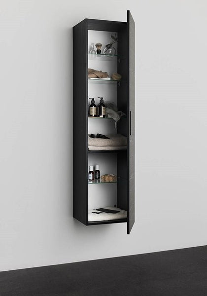 Noro Korkeakaappi Relounge Musta Puukuviointi [320319] |