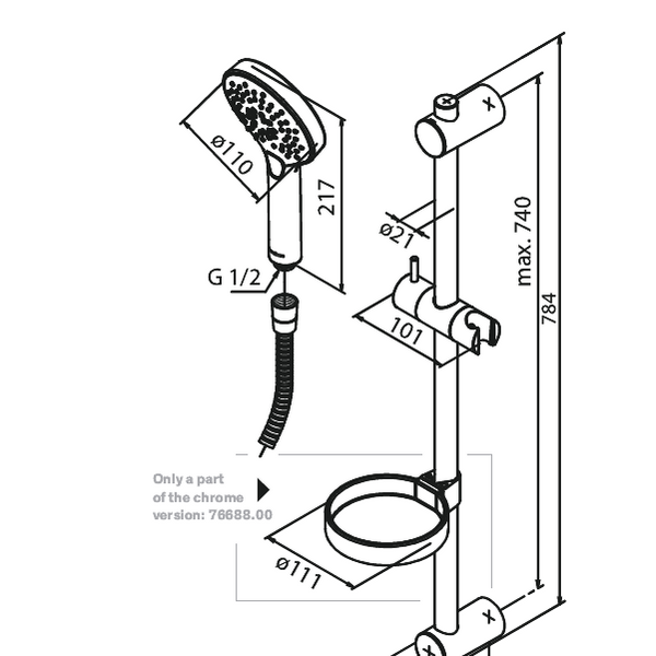 Damixa Suihkusetti Silhouet Mattavalkoinen 766882100 [6531614] |