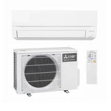 Kompakti valkoinen Mitsubishi Electric FT50 Hyper Heating ilmalämpöpumppu 