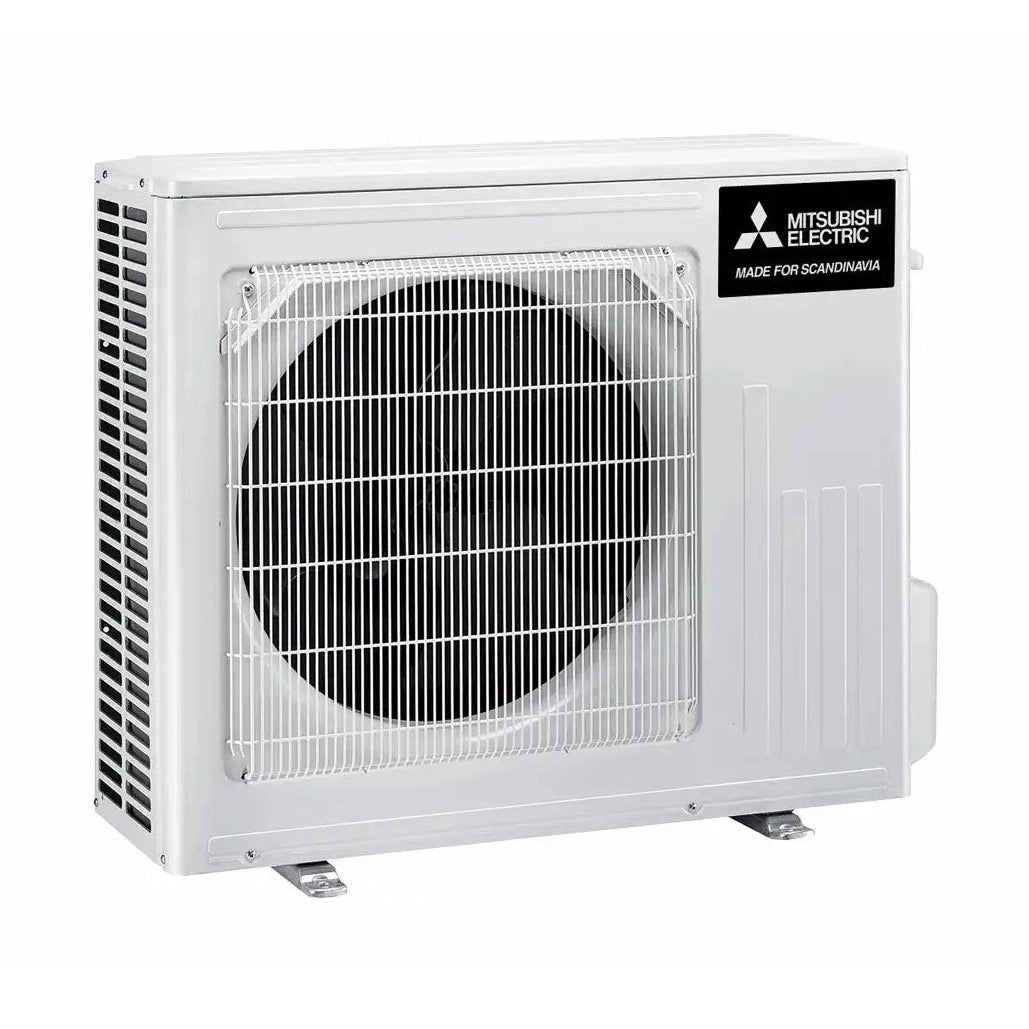 Tyylikäs mattapintainen Mitsubishi Electric RZ35 R290 ilmalämpöpumppu pohjoisen oloihin