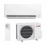 Mitsubishi Electric AY35 valkoinen mattapintainen ilmalämpöpumppu sisätilassa