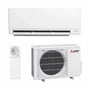 Mitsubishi Electric AY35 valkoinen mattapintainen ilmalämpöpumppu sisätilassa