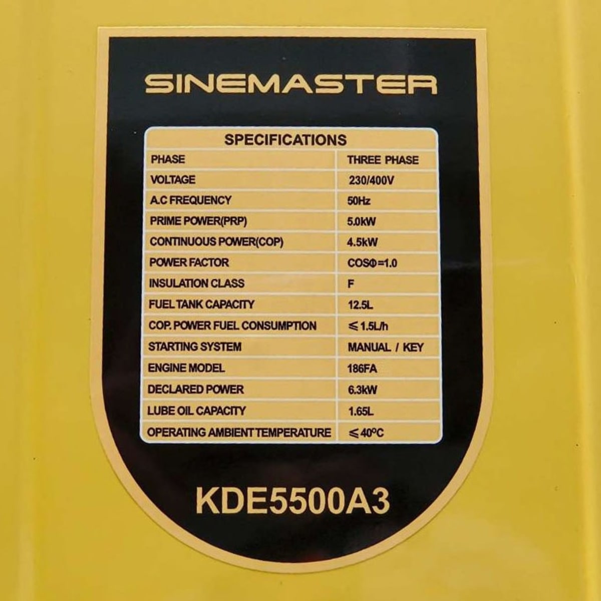 Sinemaster KDE5500A3 400 V aggregaatti [103149689]