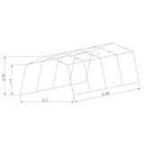 Timco 2,7x5,1 m 500 g autoteltta 5,1 x 2,7 x 2,0 m Harmaa [103838863]