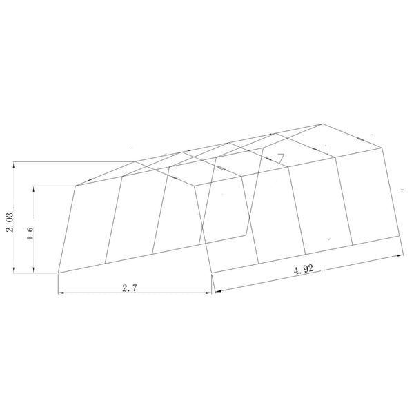 Timco 2,7x5,1 m 500 g autoteltta 5,1 x 2,7 x 2,0 m Harmaa [103838863]