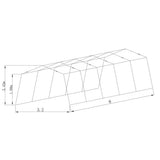 Timco 3,2x6x2,2 m 500 g autoteltta 3,2 x 6 x 2,2 m Harmaa [103838871]