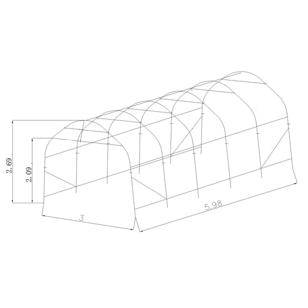 Timco 3x6 m 500 g kaaritalli 3 x 6 x 2,7 m Harmaa [103838867]