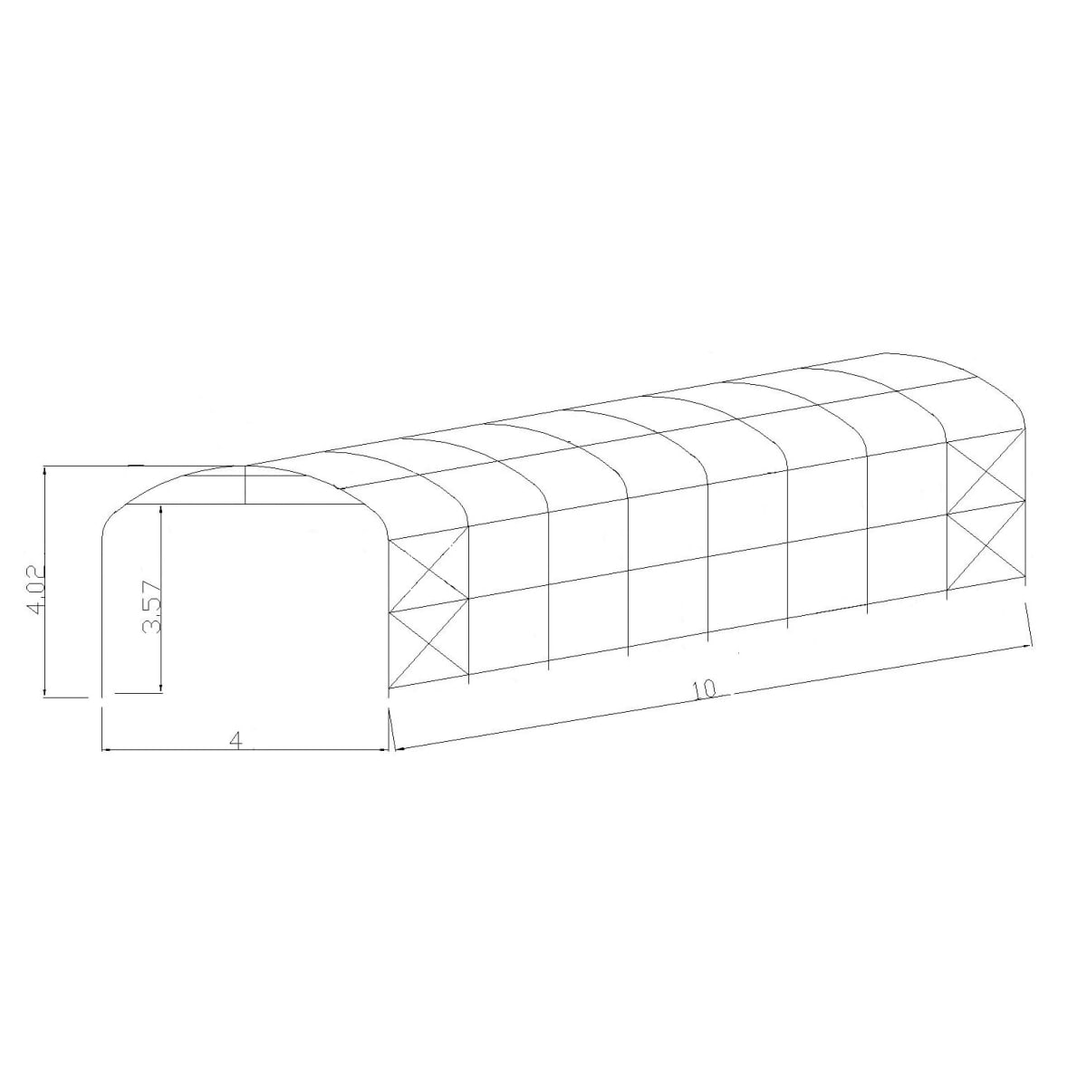 Timco 4x10 m 500 g kaaritalli 4 x 10 x 4 m Harmaa [103838877]